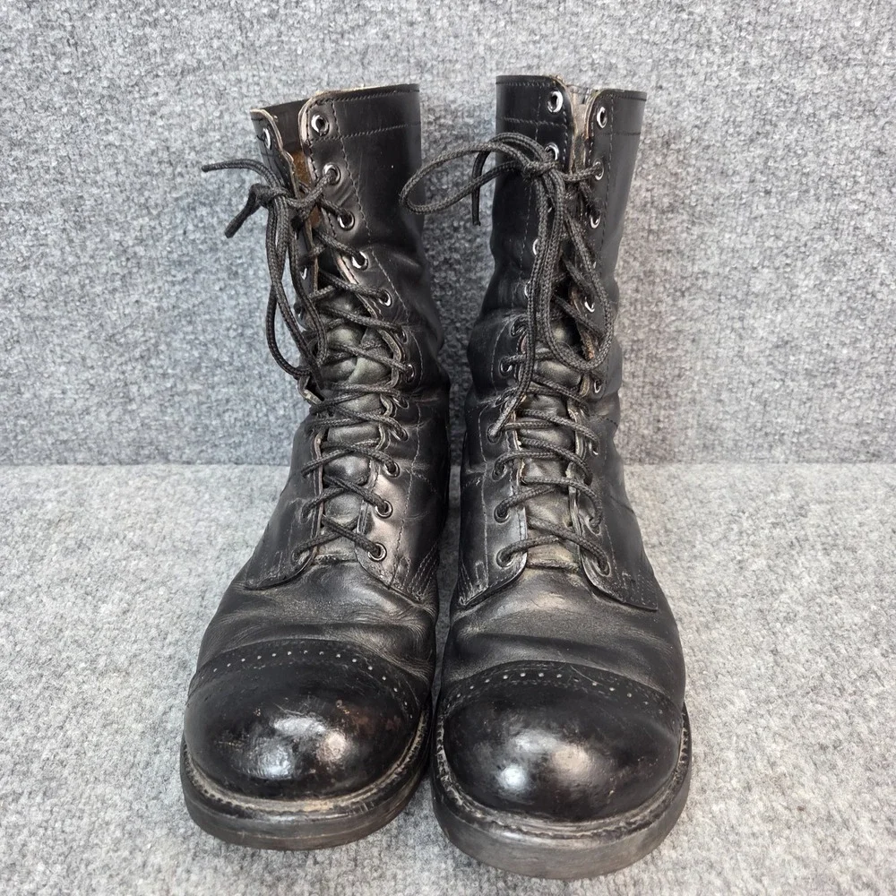 CORCORAN 975 Military Cap Toe Combat Jump Black Leather Boots USA 13D